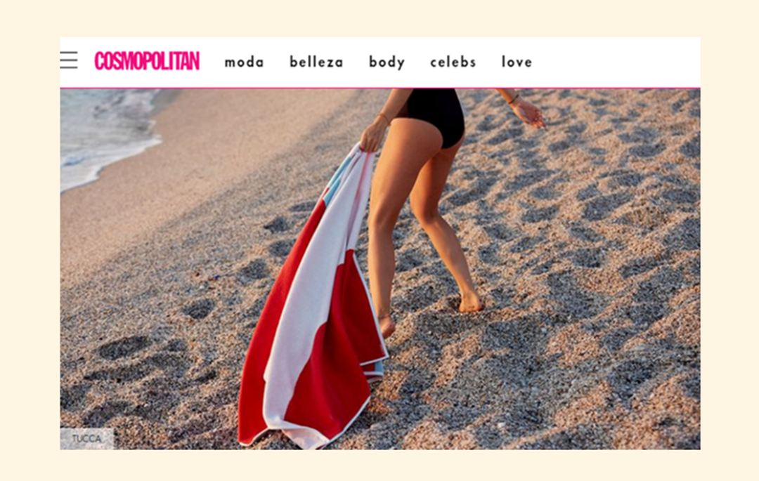 COSMOPOLITAN shows our beach towels