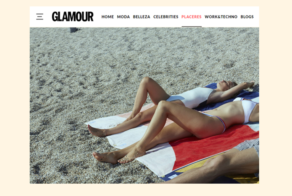 Large beach towels Tucca, connected with eachoter with no sand in between. Galmor magazine fascinated with this luxury beach towels.
